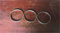 Sterling Bangle Bracelets X3