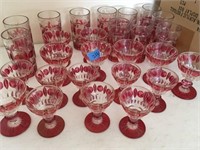 ruby glasses an stem ware