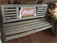 coca cola bench