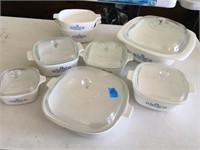 14 pc corning ware set w/lids