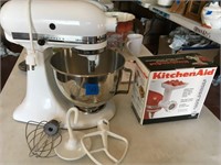 kitchen aid mixer w/attachments
