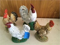 pair of hen/rooster (white)