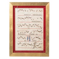 15th c. framed antiphony leaf