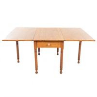 Late Federal cherry & tiger maple drop leaf table