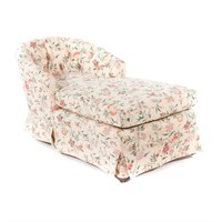 Floral upholstered chaise lounge