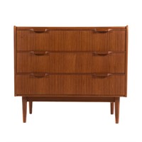 Danish Modern teakwood three-drawer chest