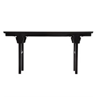 Chippendale style black painted sofa table