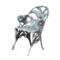 Cast iron garden armchair