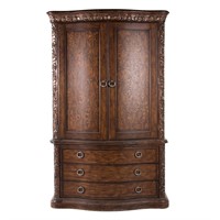 Contemporary Provincial style elmwood armoire