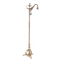 Victorian cast brass floor lamp