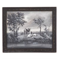 H. Anington. Bucolic Landscape, oil on canvas