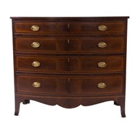 Federal style inlaid mahogany bow-front chest