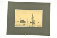 Lot #82 Frank Benson “Salem Harbor” 1882, Paff