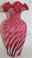 SIGNED FENTON CRANBERRY OPALESCENT