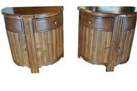 2 Demilune Shape Side Cabinets/Nightstands