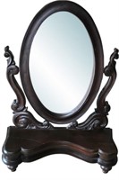 Antique Mahogany Shaving Mirror