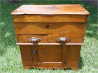 PINE 19TH CENT, LIFT TOP COMMODE W/