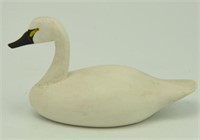 Lot #88 Mini Swan decoy by Roger Urie Rock