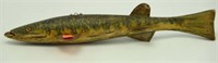 Lot #84 Carved folk art Pike fish decoy with