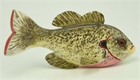 Lot #78 Carved Crappie fish decoy by famous