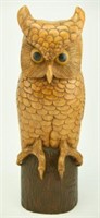 Lot #74 Nicely carved Great Horned Owl signed
