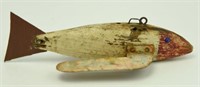 Lot #66 Carved folk art fish decoy with painted