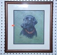 Lot #45 Original oil and acrylic of Black Lab