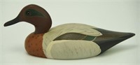 Lot #51 Carved Green Wing Teal drake by H.