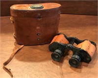 Antique Binoculers with Leather Case
