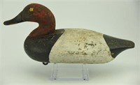 Lot #23 Carved Canvasback drake by John “Daddy"