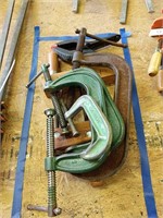 Lot of C clamps and spring clamp as shown