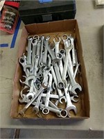 Box lot of metric wrenches