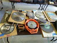 Large Lot Of Contractor Saw Blades And Grinding