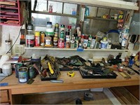 Contents of workbench to include hand tools