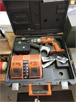 Ridgid cordless drill with battery and charger