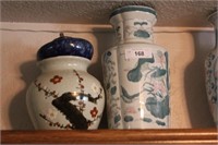 Oriental urn and vase