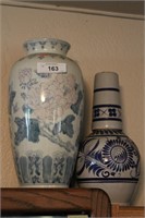 Oriental vase and sake pitcher