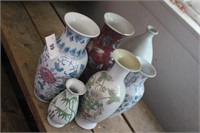 Group of 6 vases