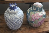 Oriental vases with lids