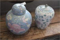 Oriental vases with lids