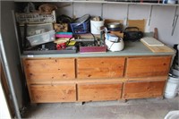 Cabinet with contents in garage