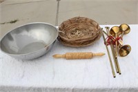 Mixing bowl and brass