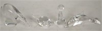 LOT OF FOUR CRYSTAL ANIMALS