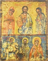 ANTIQUE PAINTED GREEK ICON