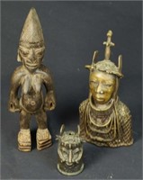 LOT OF THREE AFRICAN SCULPTURES