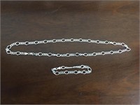 Sterling necklace and bracelet