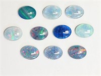 4E- 10 genuine opal triplet gemstones $200