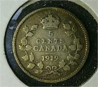 1919 Canada Silver nickel