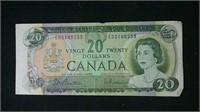 1969 Canada $20 Bill -Beattie & Rasminsky