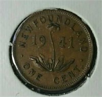1941C NFLD one cent coin